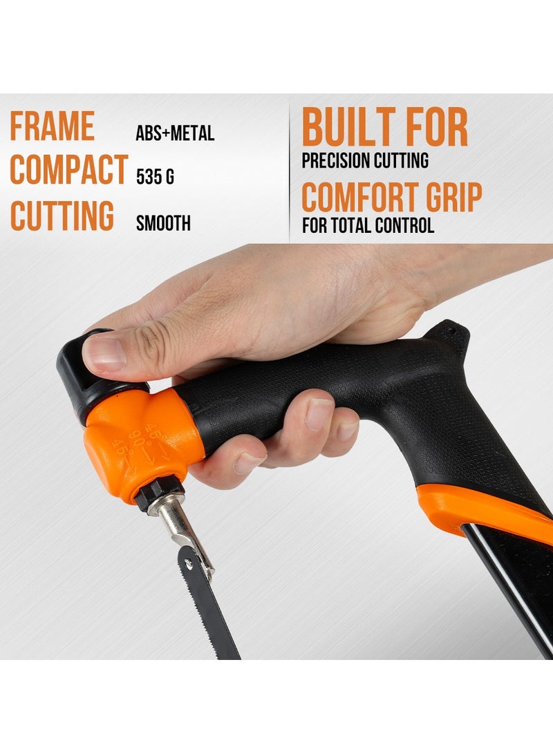 KSEIBI Hacksaw Frame Heavy Duty with Progrip Handle, Size 12" 560mm, Adjustable Hand Saw with High-Carbon Steel Blade for Steel Pipe Cutting, PVC, Carpentry or Woodworking. - Image 4